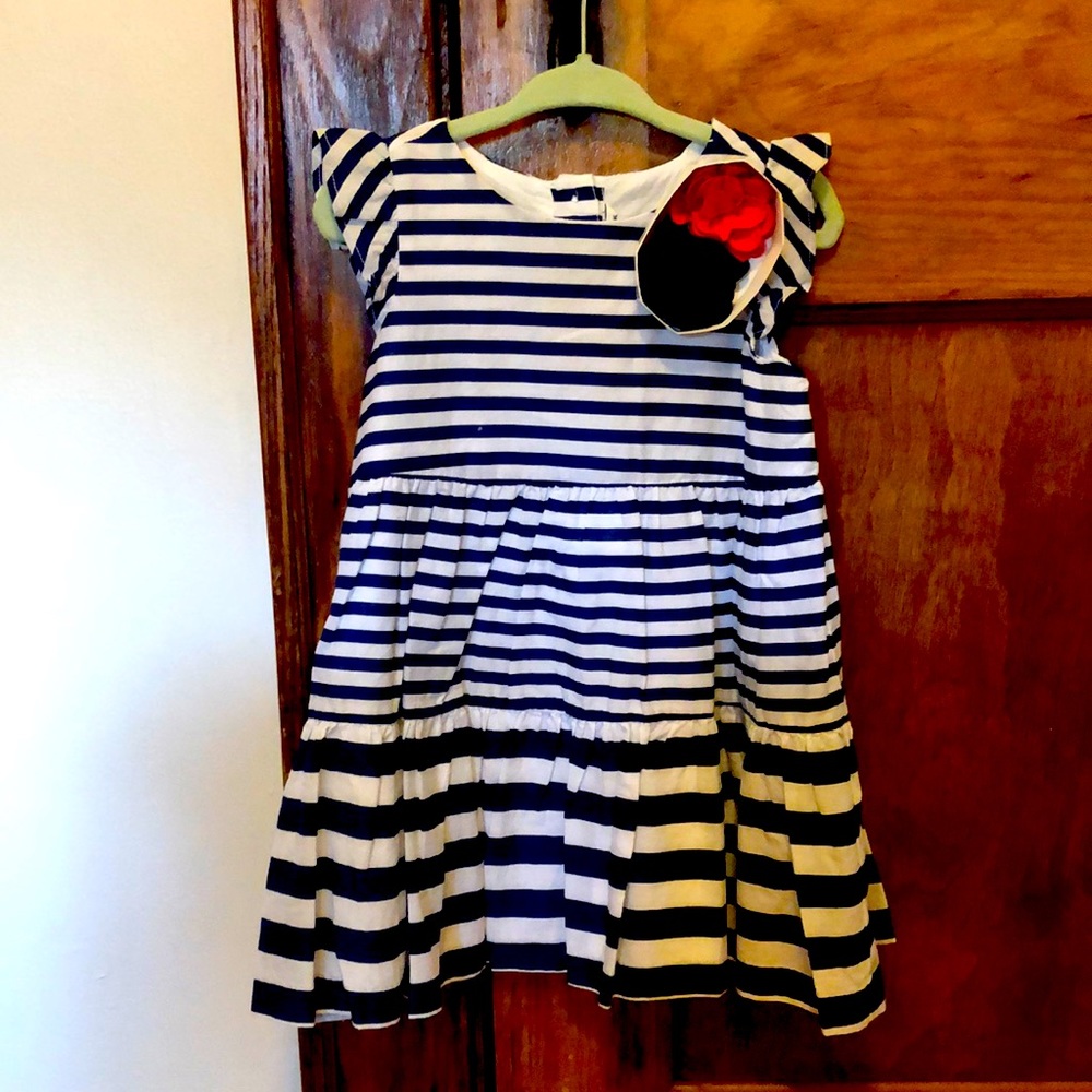 NWT navy & white stripe Janie & Jack dress